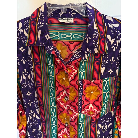 CALIFORNIA COVER CASUAL BUTTON UP SHORT SLEEVE SHIRT GOOD USED CONDITION 2XL - Picture 2 of 9